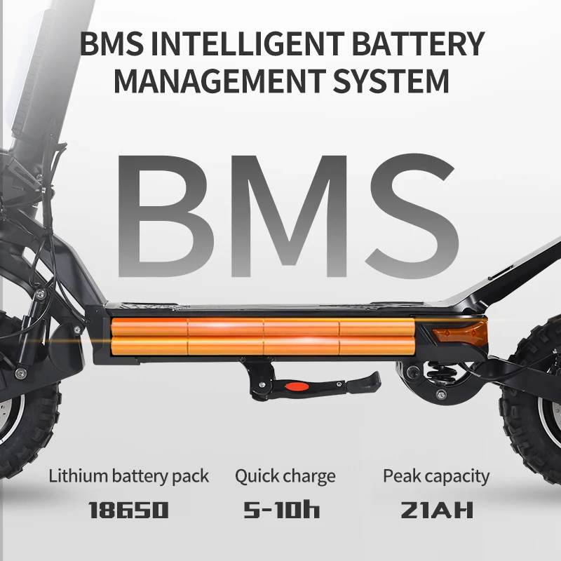 Hot Sale 11 Inch Off-Road Electric Scooter 1200W/2000W Power High Speed-80 km/h Double Disc Powerful Two-Wheel Vehicle