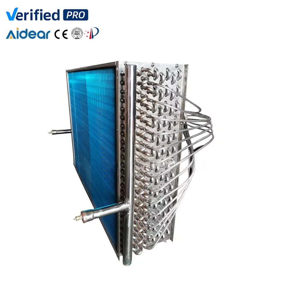 Multipurpose Flat Fin Tube Heat Exchanger coil For Commercial A/C refrigerator air conditioning
