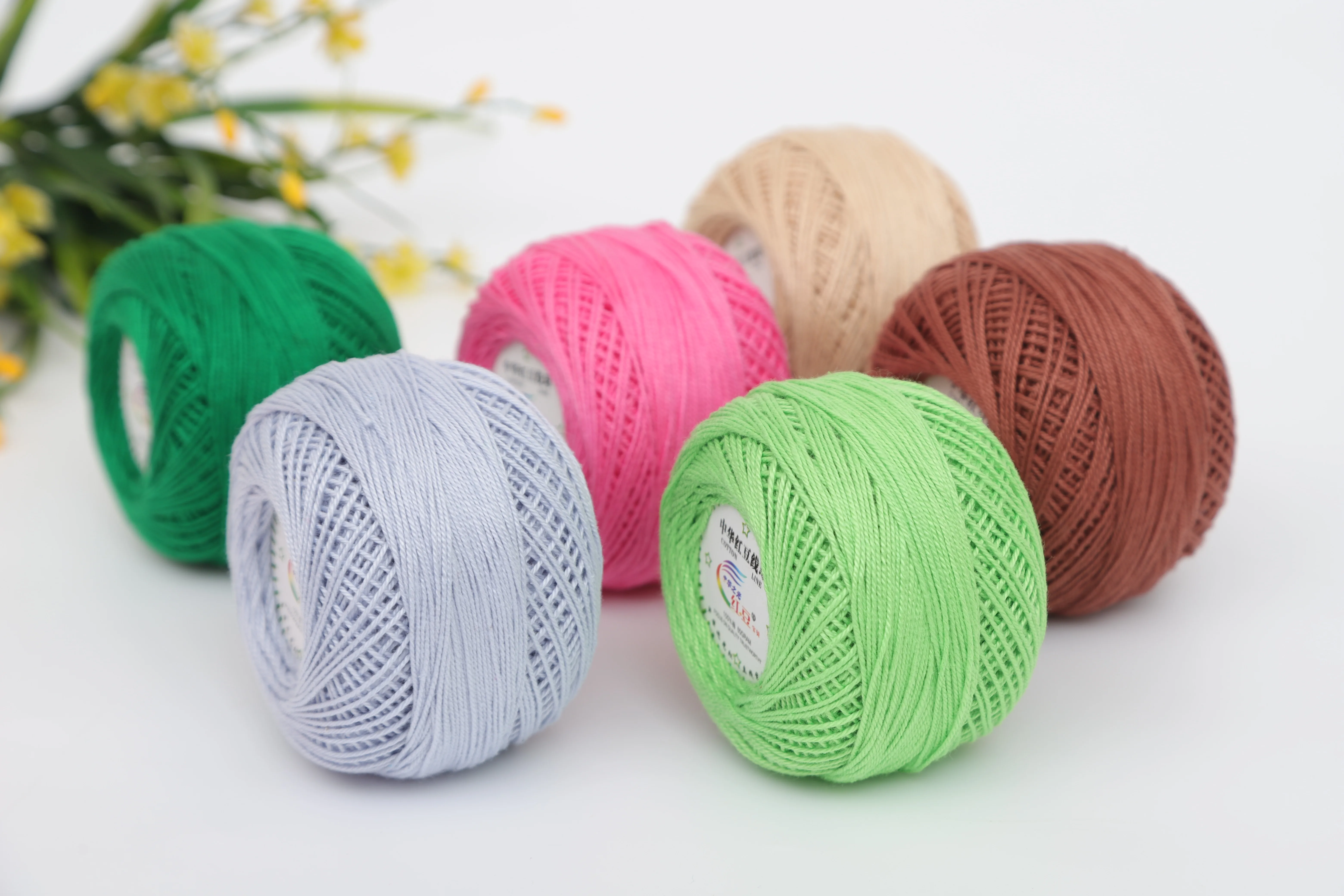 RongMeiXuan 50 г/шар 3 # 3ply DIY кружевная нить вязальная пряжа 100% хлопчатобумажная ручная вязка