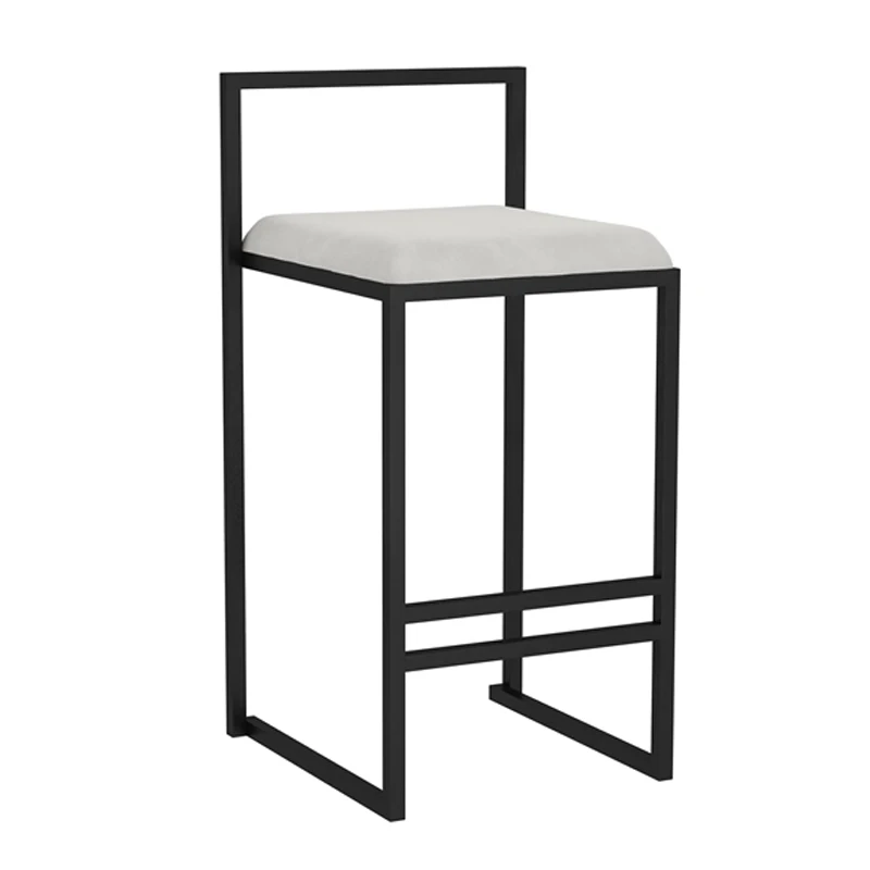 Y026 Nordic bar chairs modern simple luxurious in gold foot Household bar stools high legged backrest iron bar chairs