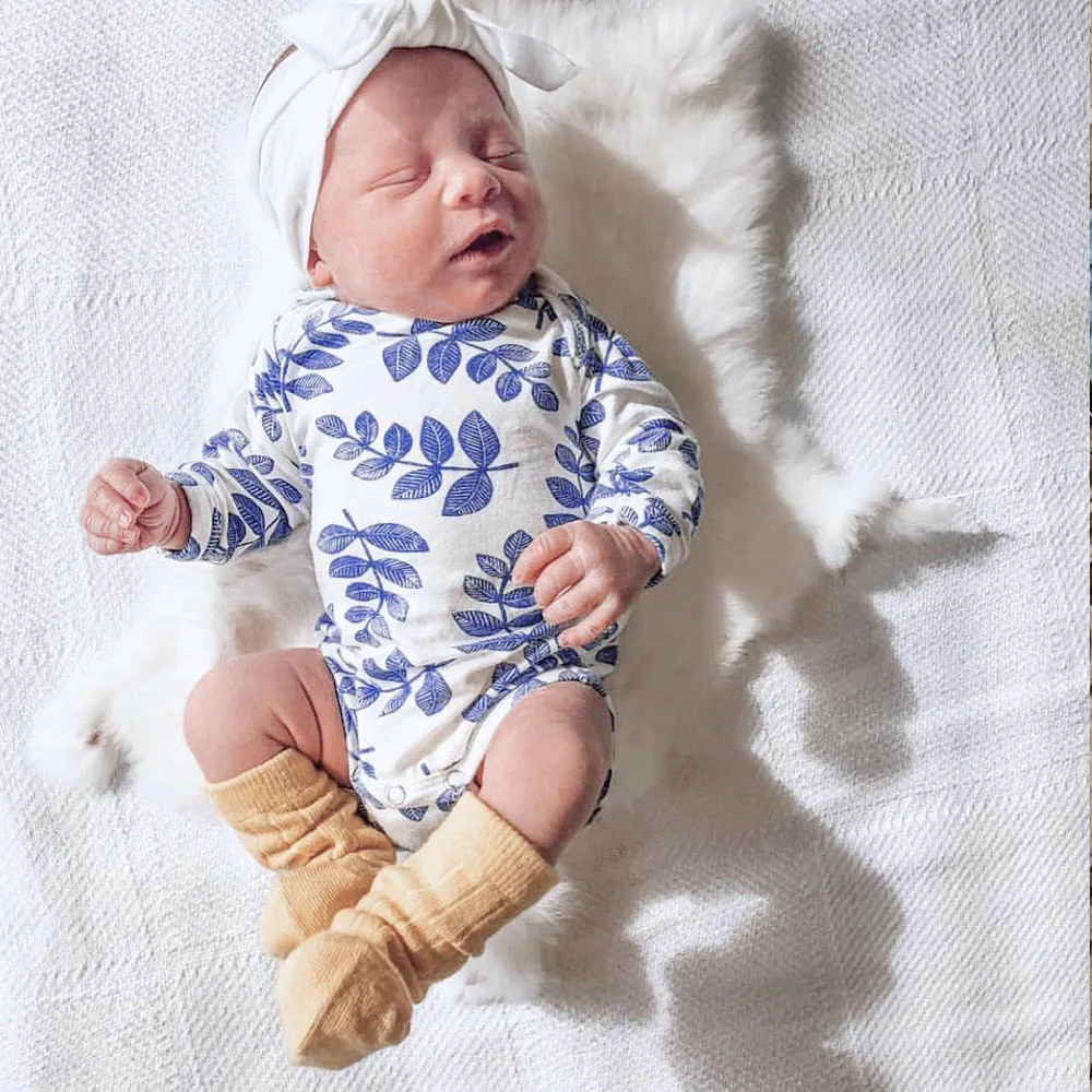 
spring autumn Ins cute style baby cotton jumpsuit newborn baby long-sleeve triangle romper bodysuit 