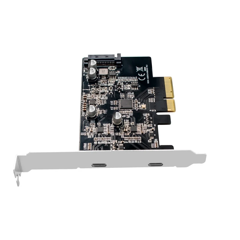 Плата расширения PCI-E-dual Type-C 2 порта 10 Гбит/с высокоскоростной адаптер с двойным интерфейсом 3 1 чипсет