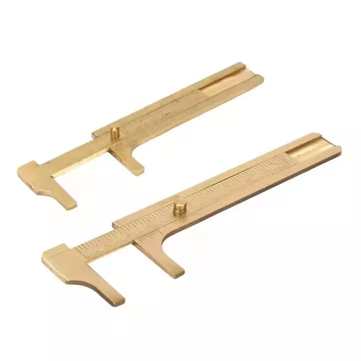 Vernier Caliper Brass Double Scale High Precision Transparent Scale Portable Mini Pocket Caliper DIY Crafts Jewelry Tool