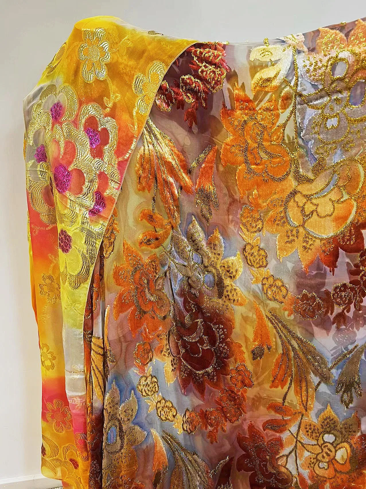 Lurex fabric shiny gold silver wire luxury dress curtain metallic jacquard silk fabric