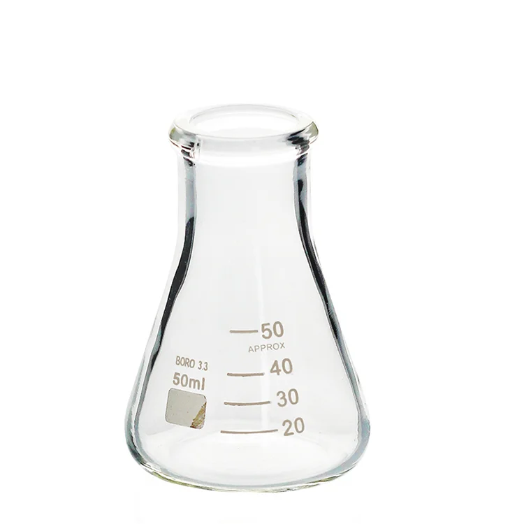 Заводская поставка боросиликатные 3 стеклянные объемные колбы Erlenmeyer колба для кипячения с узким горлом 250