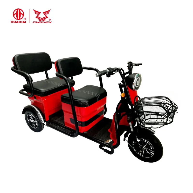 Small Electric Tricycle Recreation Vehicle With Two Seats For Elder Aged Person