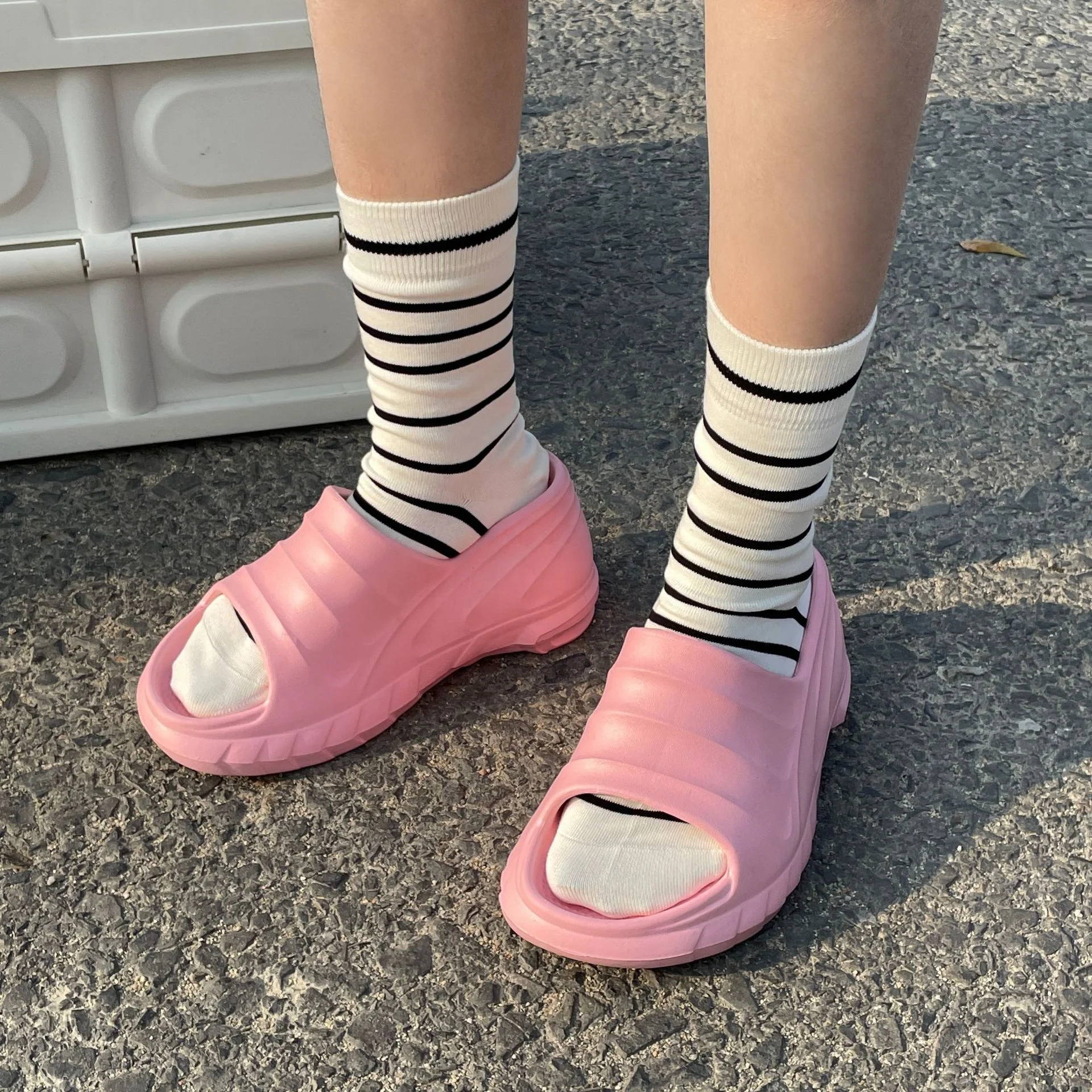 2024 Summer Platform Sandals for Women Fashion Casual  Wedges Slippers Thick Bottom Open Toe Outdoor  Woman Walking Shoes