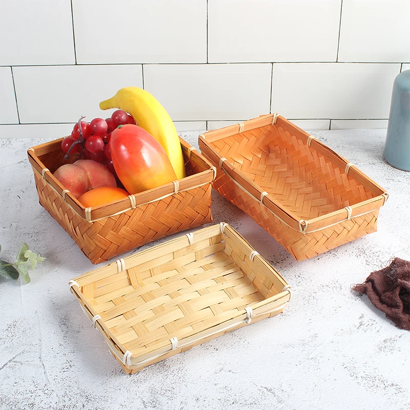 Wholesale bamboo baskets for household Bamboo and rattan basket  From China lower taxes