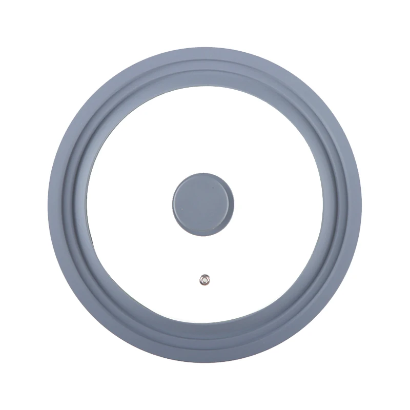 Food grade silicone pot lid Multifunctional universal tempered glass lid Smart silicone pot lid
