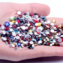 Wholesale Super Glitter SS5 14400PCS Crystal Stones Flat Back Nail Rhinestones 3D Non HotFix Nail Art Decorations Glass Manicure