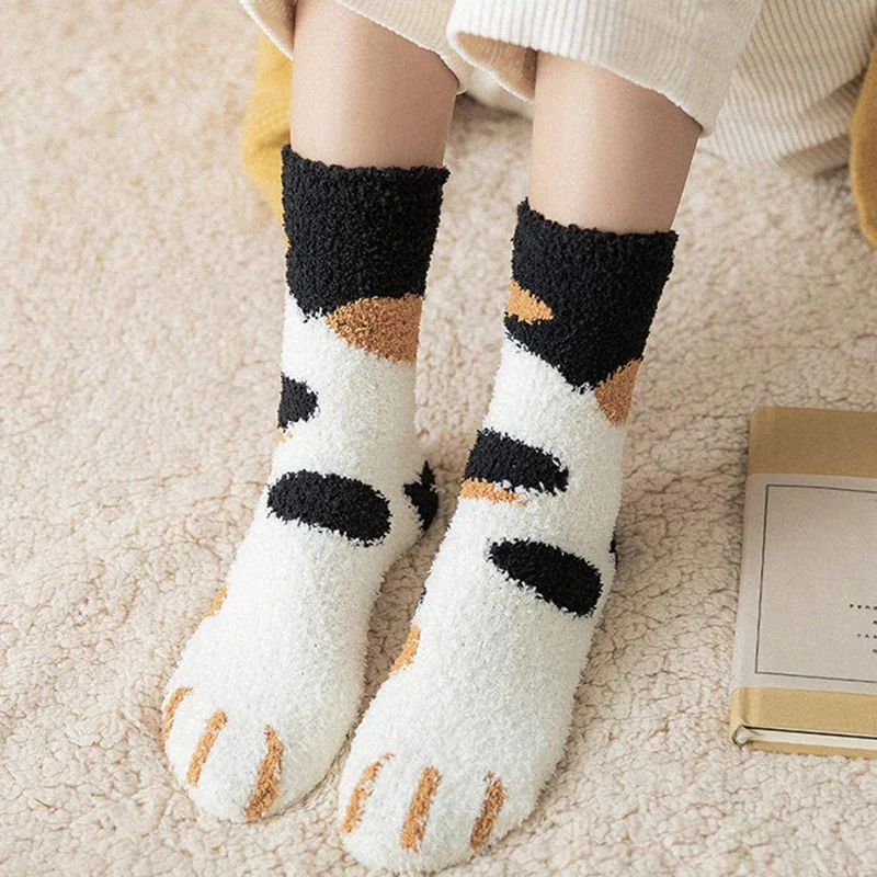 Soft Slipper Fluffy Casual Home Sleeping Fuzzy Cozy Non Slip Sock For Adults Cozy Womens Autumn And Winter Socks