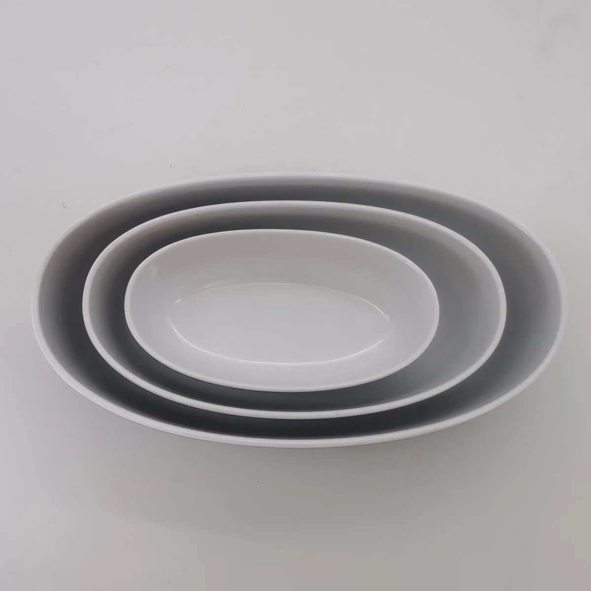 
Custom color Double walled insulated melamine nesting salad bowl set 