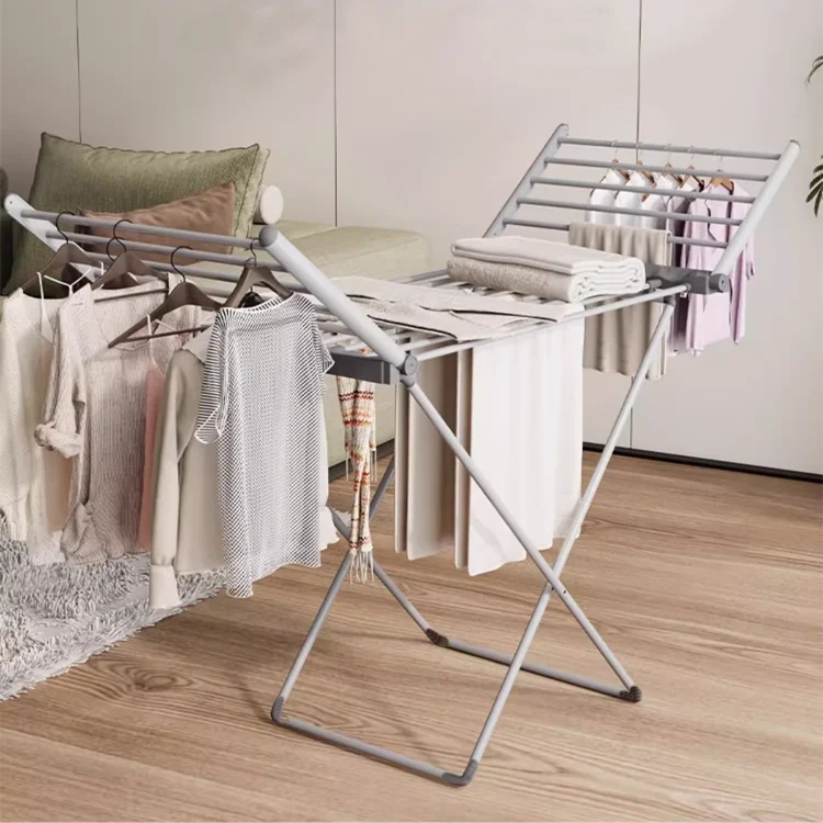 Portable Aluminum Foldable Hanger Automatic Electric Clothes Dryer Machine Heated Cloth Organizer Clothing Food Flower Pot Use