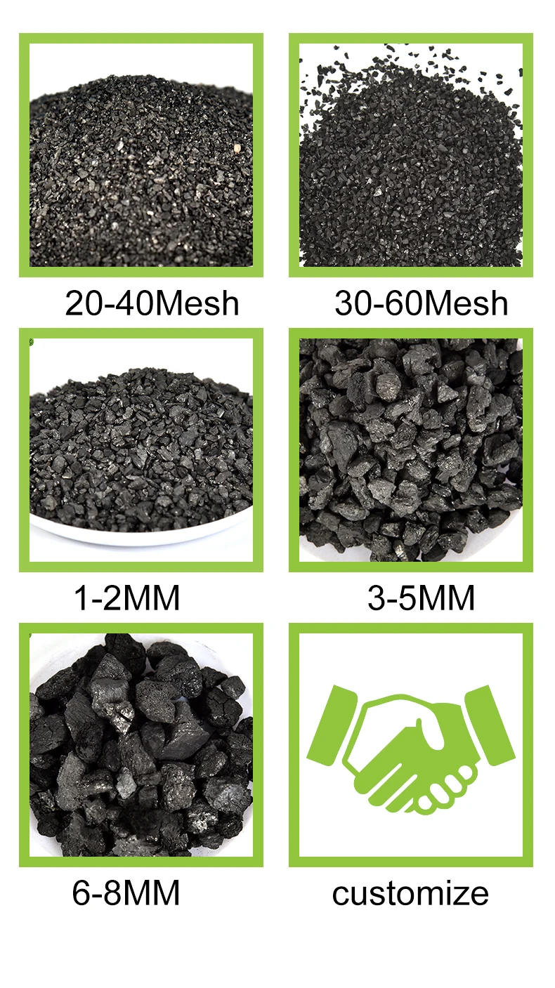 YIHANG High Iodine 8x30 mesh Acid Washed Coal Based Activated Carbon Granule Activated Carbon Price Per Ton On Sale