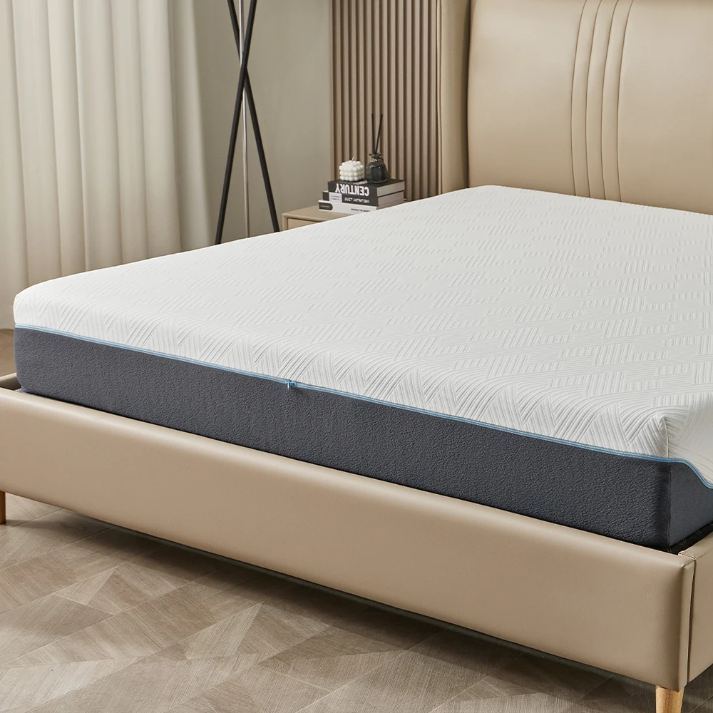KFT074 Luxurious Icy Fabric Gel Breathable Bamboo Memory Foam Hybrid Pocket Spring Mattress