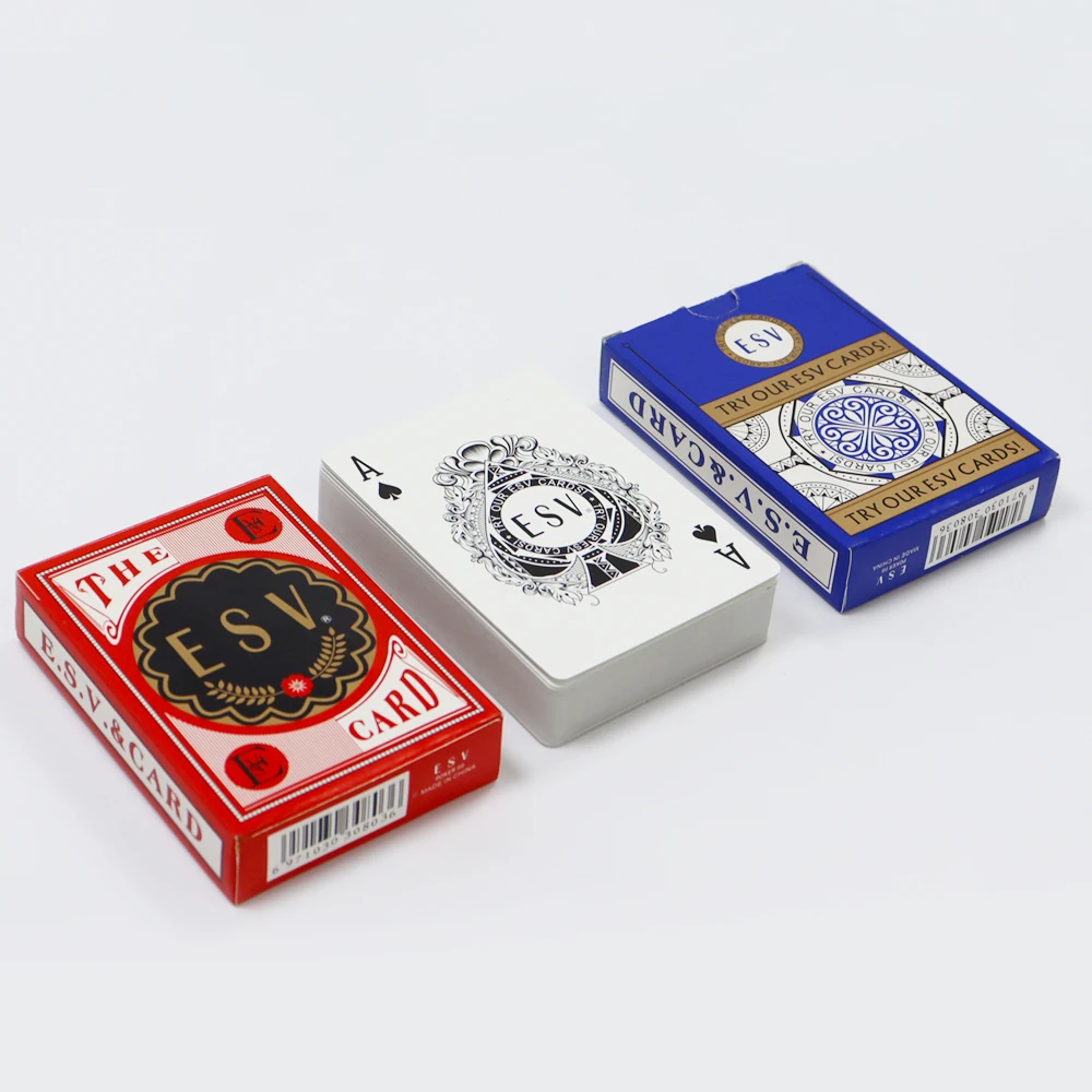 Custom German Black core Paper Poker Deck casino Game recreational activities Playing Cards with Casino Grade