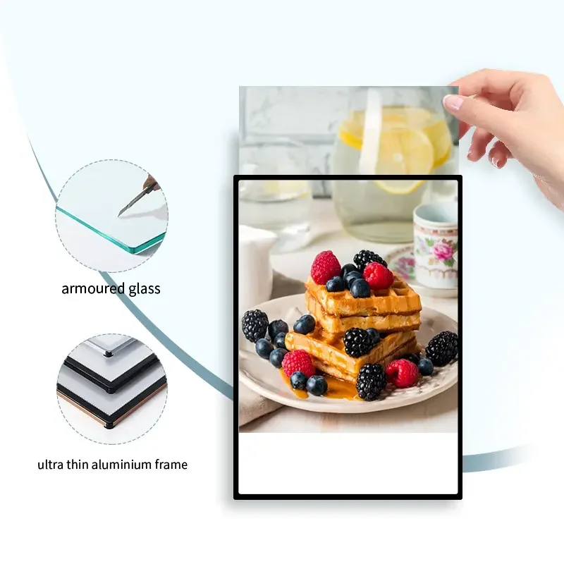 LED restaurant menu board aluminum frame magnetic advertising acrylic split reinforced ultra-thin LED light box