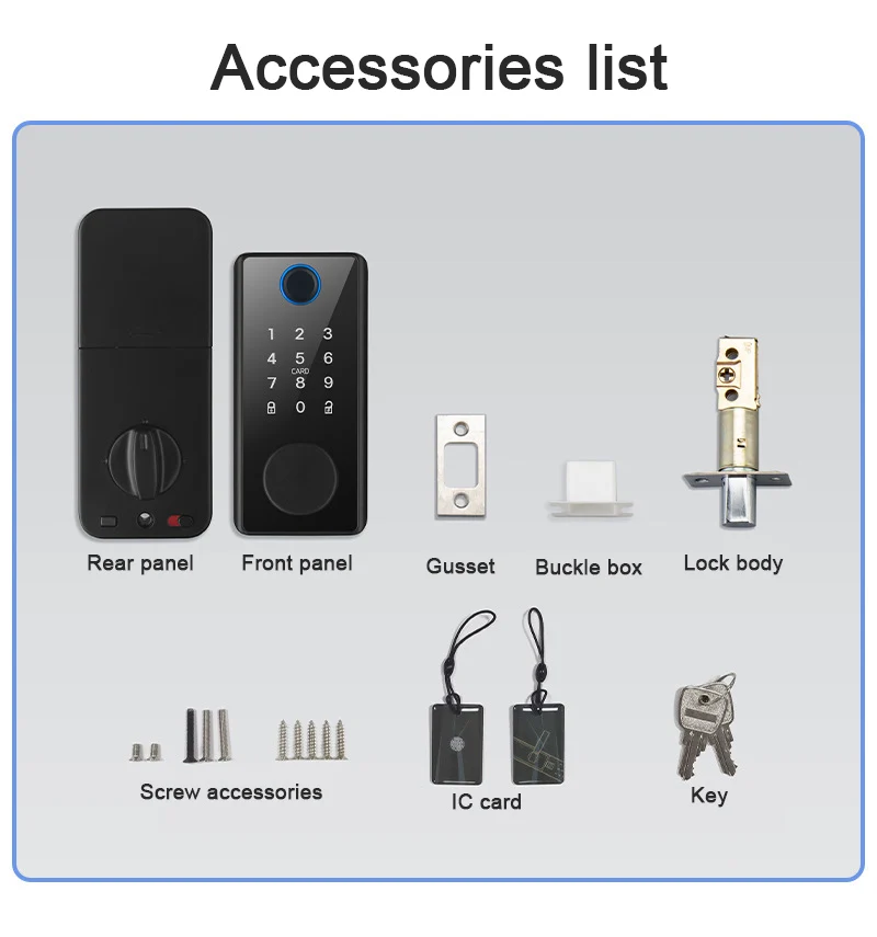 2023 factory new model smart lock door unlock tools with Fingerprint and  Password