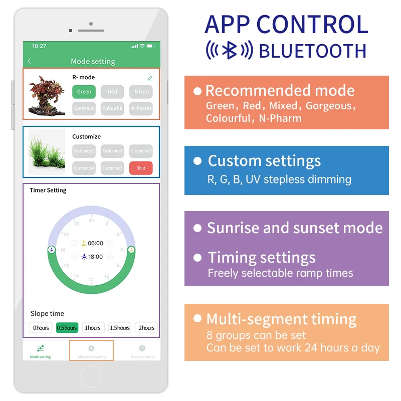 Factory wholesale aquarium equipment P900Pro LED smart aquarium light custom spectrum RGBUV dimming plant fish tank light 90cm