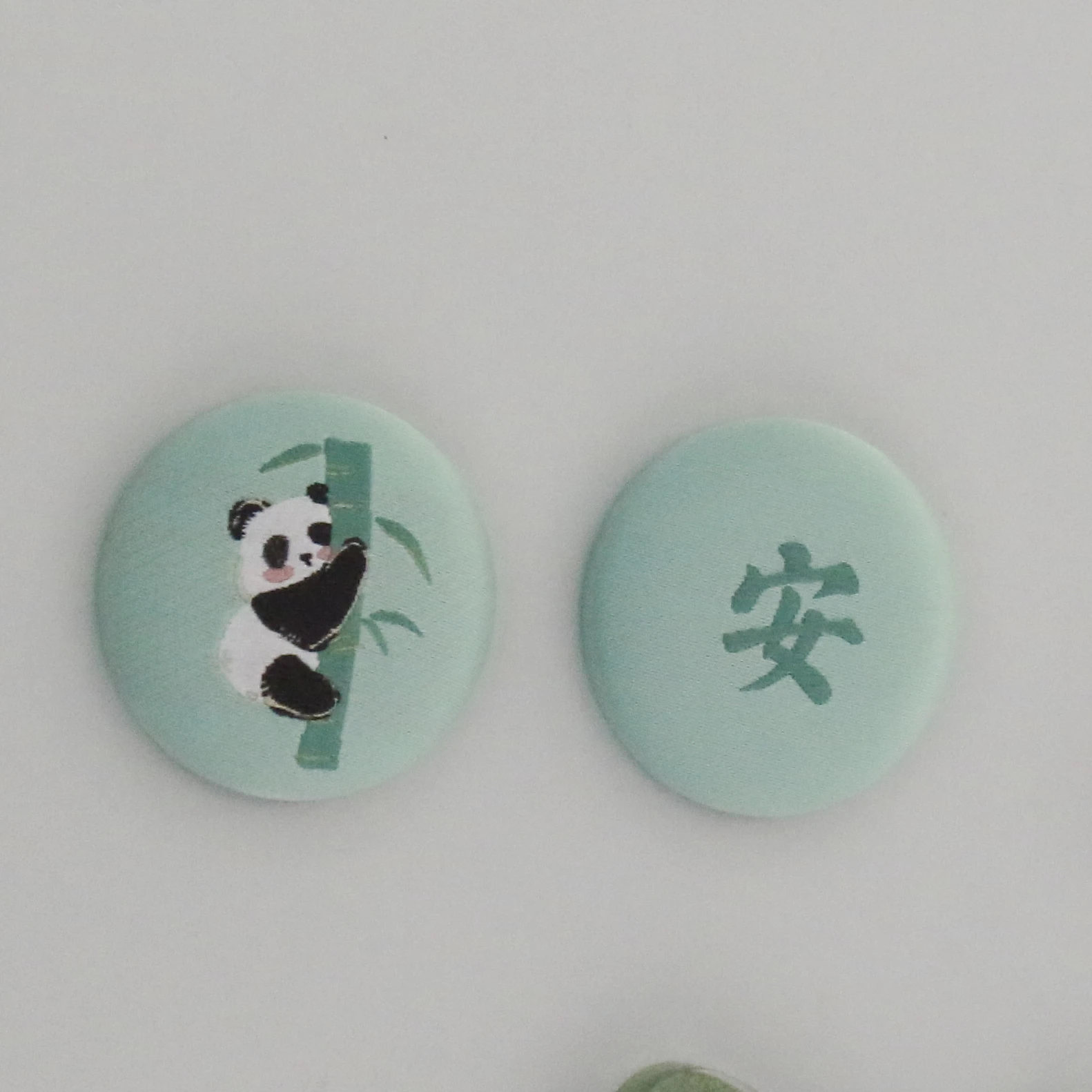 Silk Panda  Embroidered Novelty Magnet for Chinese New Year  wedding decoration Silk embroidered novelty magnet