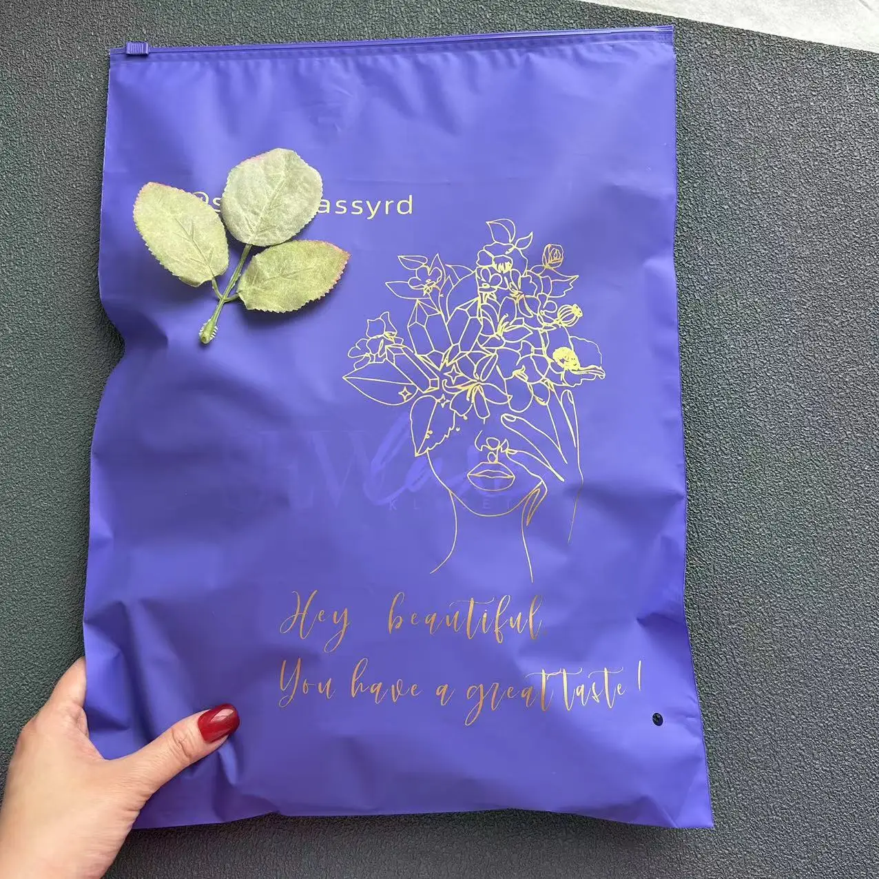 packaging and printing custom logocustom plastic T Shirt bags Clothes Frosted Biodegradable Zip Lock Self Sealing Bag