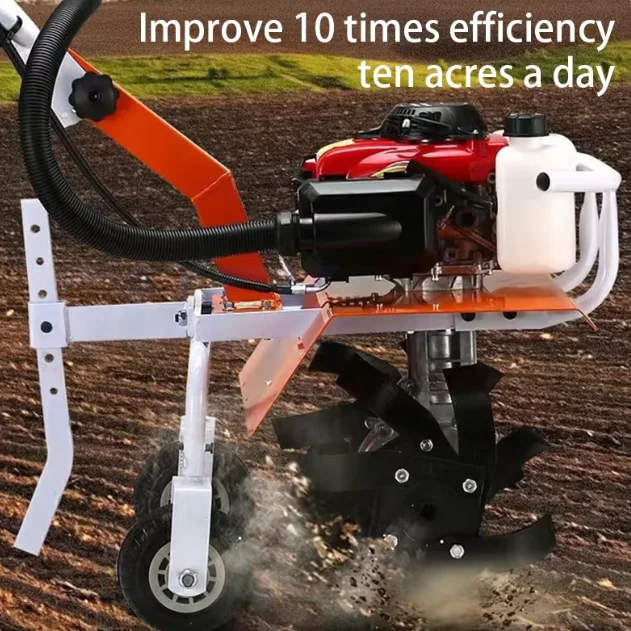 Farm Hand Push Mini Cultivator Tiller Two Stroke or Four Stroke Made of Durable Plastic for Agricultural Machinery