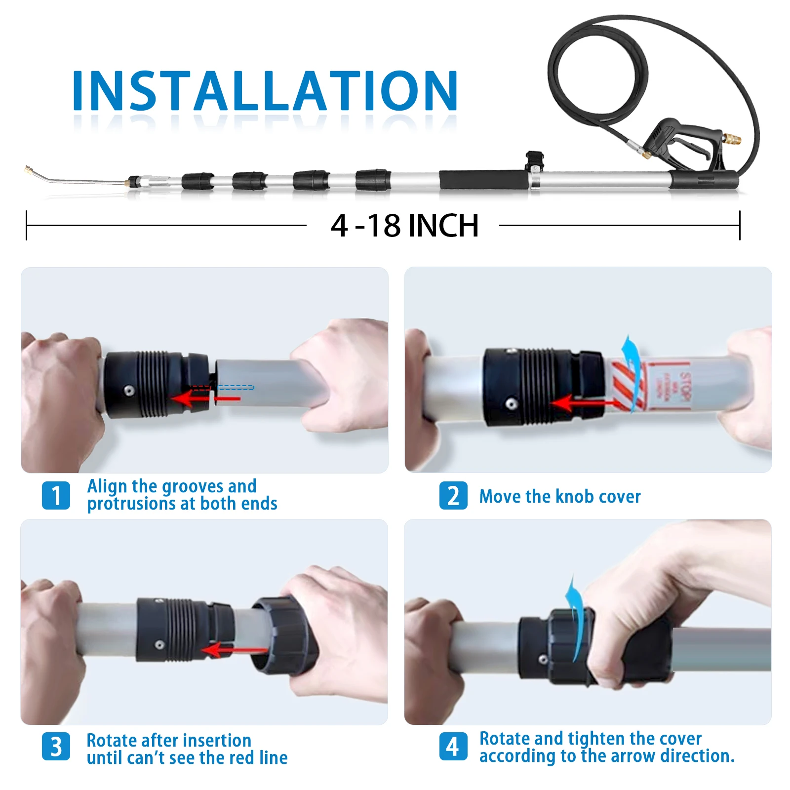 4000 PSI Car Wash Foam Gun High Pressure Snow Foam Lance Jet Car Cleaning Washer Water Sprayer Water Gun Set
