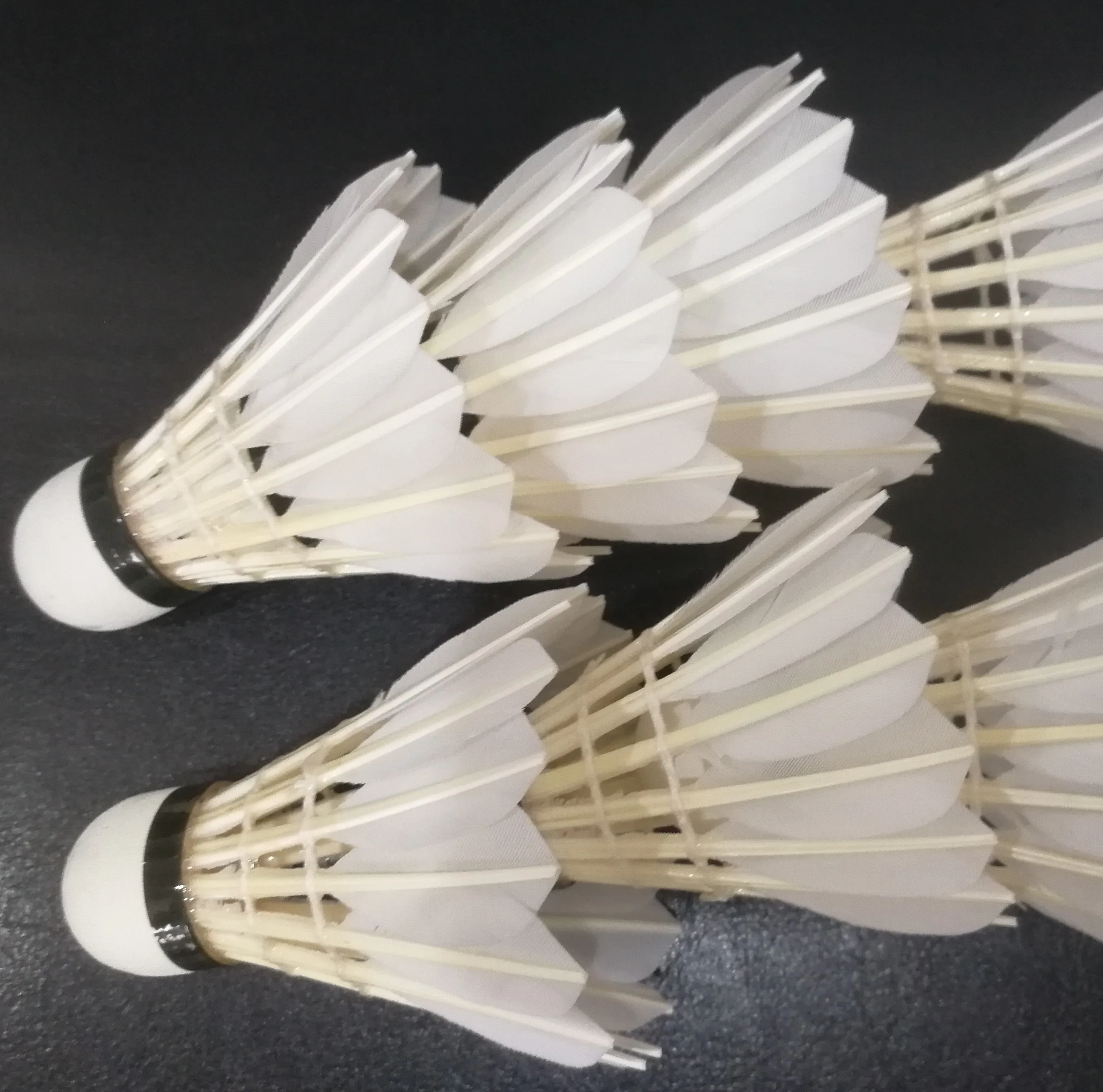 
lingmei brand badminton shuttlecock in goose feather for high level training 