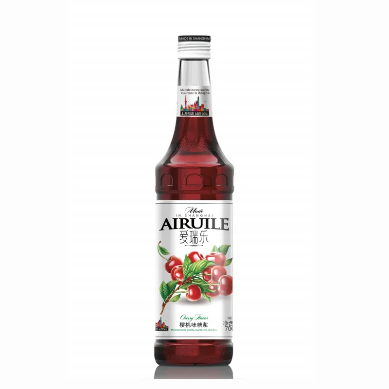 700ml beverage ingredient concentrated syrup cherry flavor syrup for beverage & cocktail