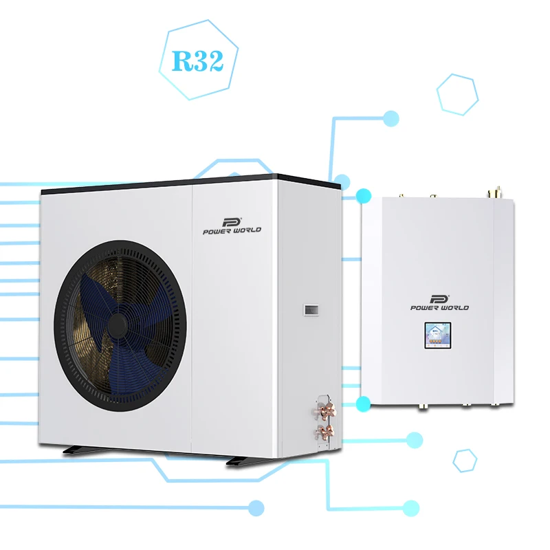 Wholesale R32 Low climate split type heat pump hvac heating cooling hot water heating pump station