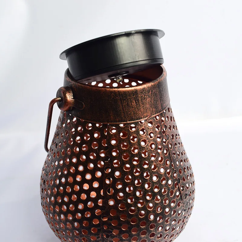 Solar Iron Projection Lamp Solar Lantern Garden Solar Powered Lantern for Garden Patio Balcony Outdoor & Indoor