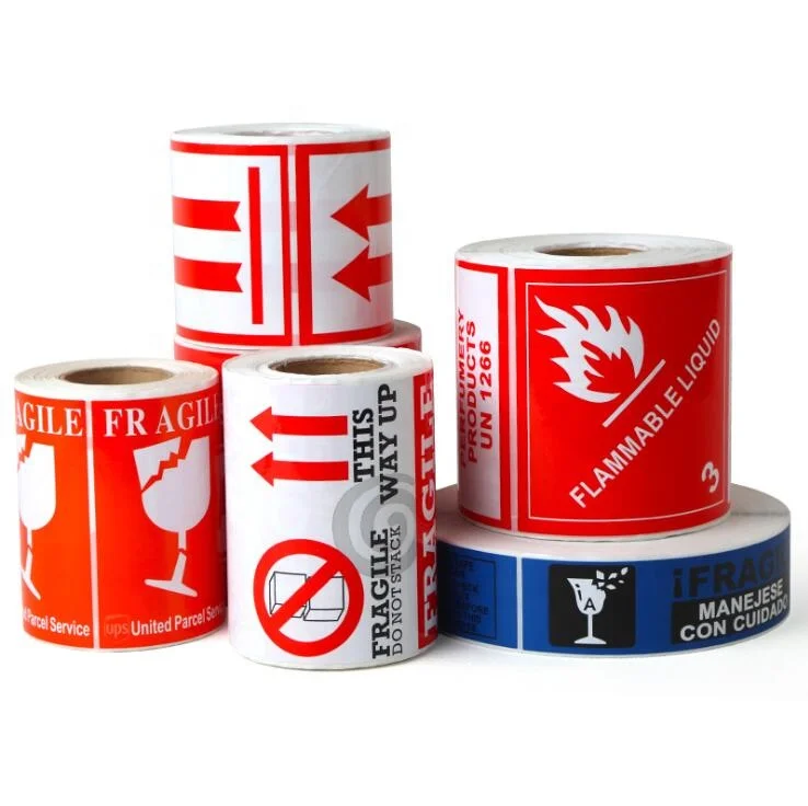 
fragile sticker custom color warning label for shipping 