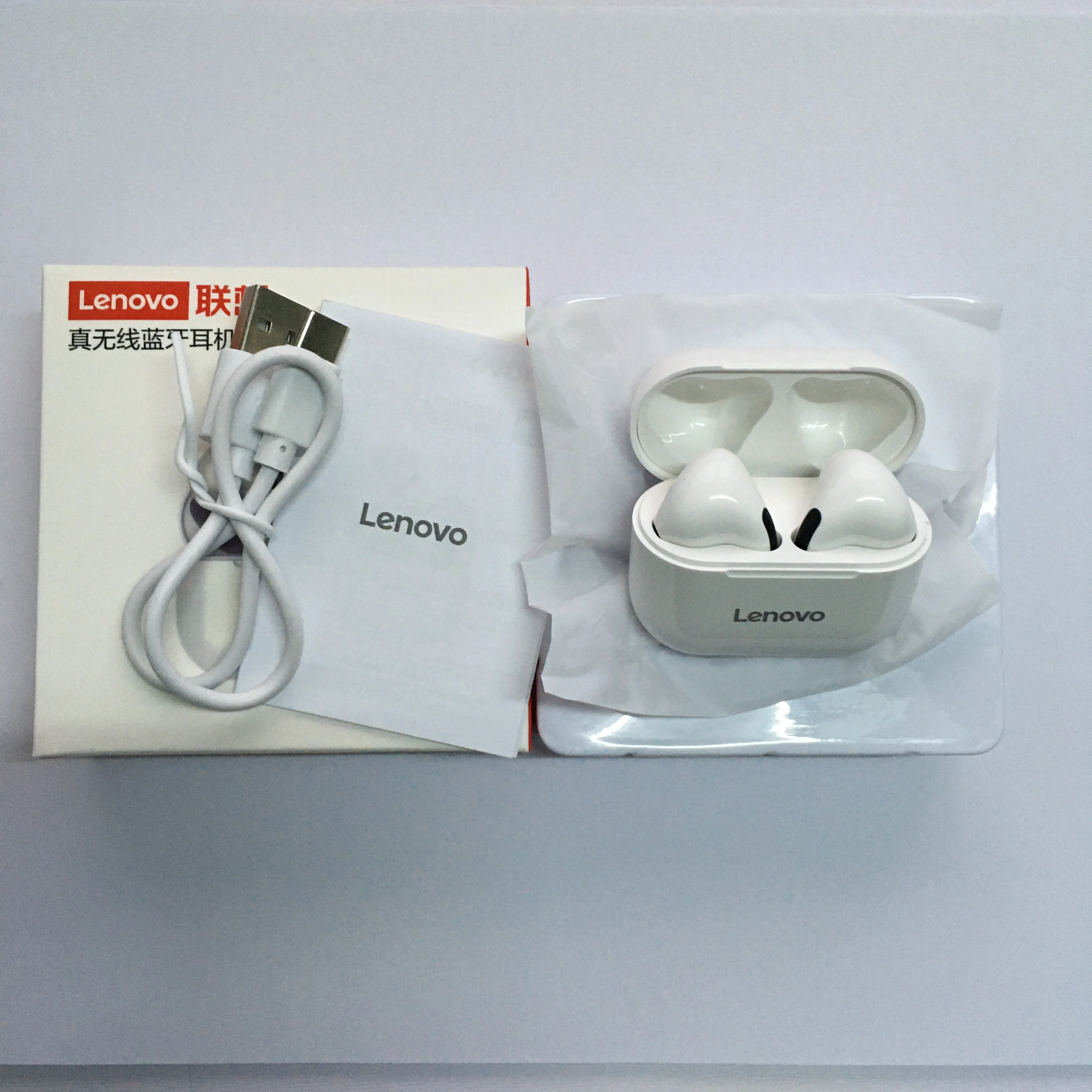  Оригинальные наушники Lenovo Lp40 TWS BT5.0 наушники-вкладыши Беспроводная зарядка 9D стерео водонепроницаемые с