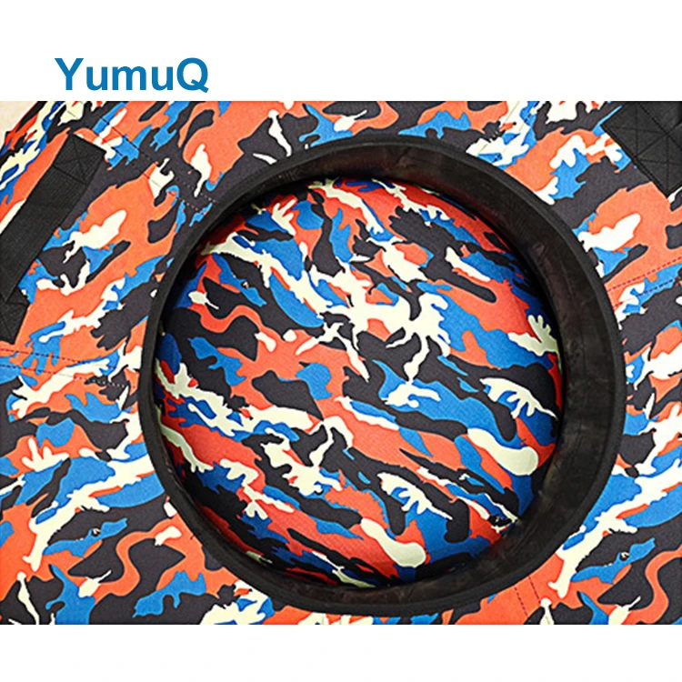 YumuQ 2 Person 100cm Inflatable Round  Plastic Doughnut Lands End Adult Snow Sled Tube For Winter Fun