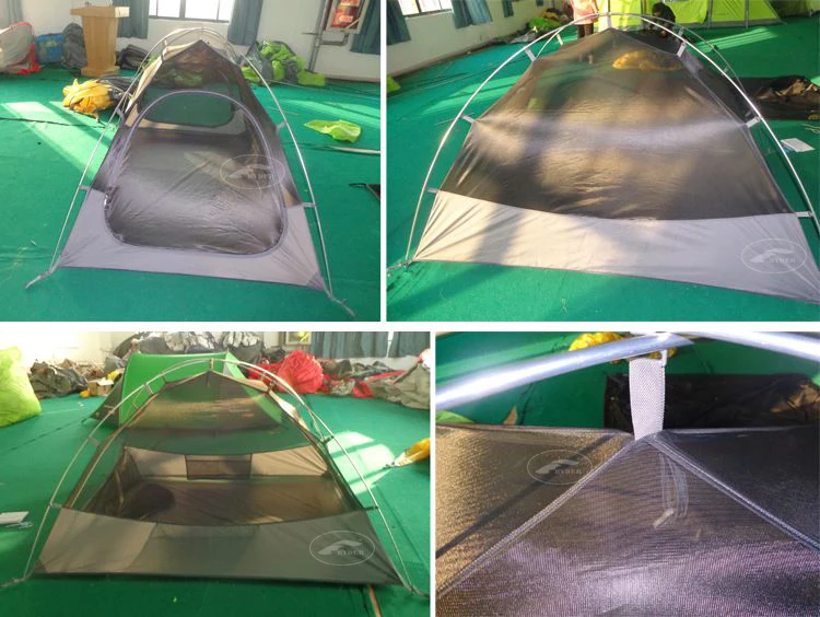 Custom Label Backpacking Waterproof Double Wall Tent Two Entrance Environmental Friendly Non-PFC with Front Patio Area
