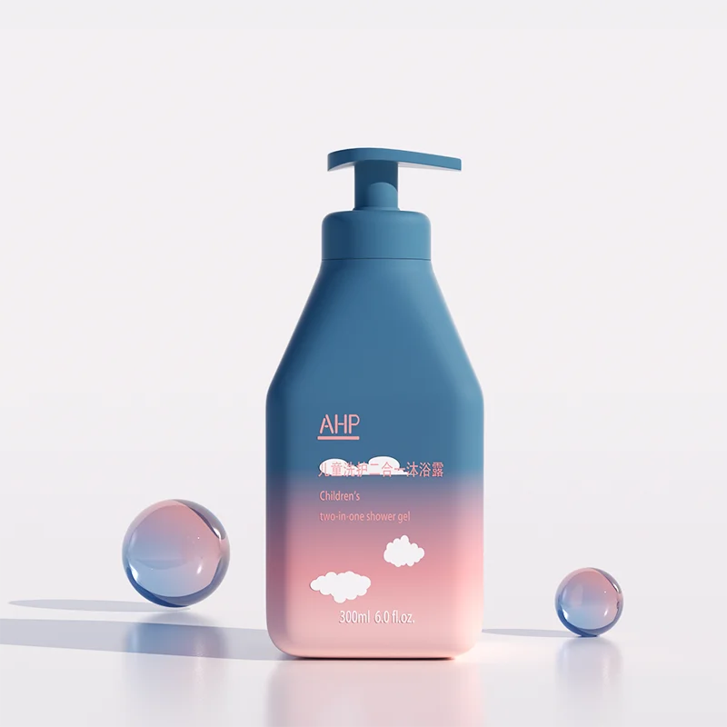 custom laundry detergent dispenser plastic shampoo bottles luxury 300 ml liquid soap skincare HDPE household cleaning