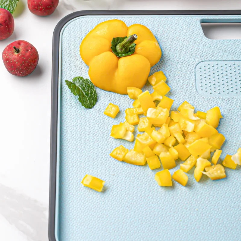ZHENGLI Kitchen Plastic Chopping Board TPR Edge Cutting Board Chopping Blocks Wheat Straw Plastic Chopping Board