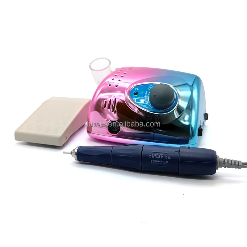 Rainbow Color Wholesale Korea 40000 RPM Strong 210+105L Strong Manicure Machine Nail Salon Drill With High Speed Polishing