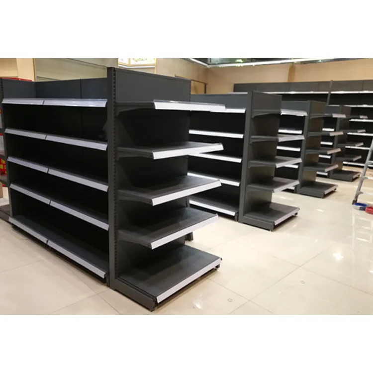 Custom Shopping Shelf Shop Rack Gondola Shelving Double-Sided Supermarket Shelves Display Shelves Grocery Store Racks