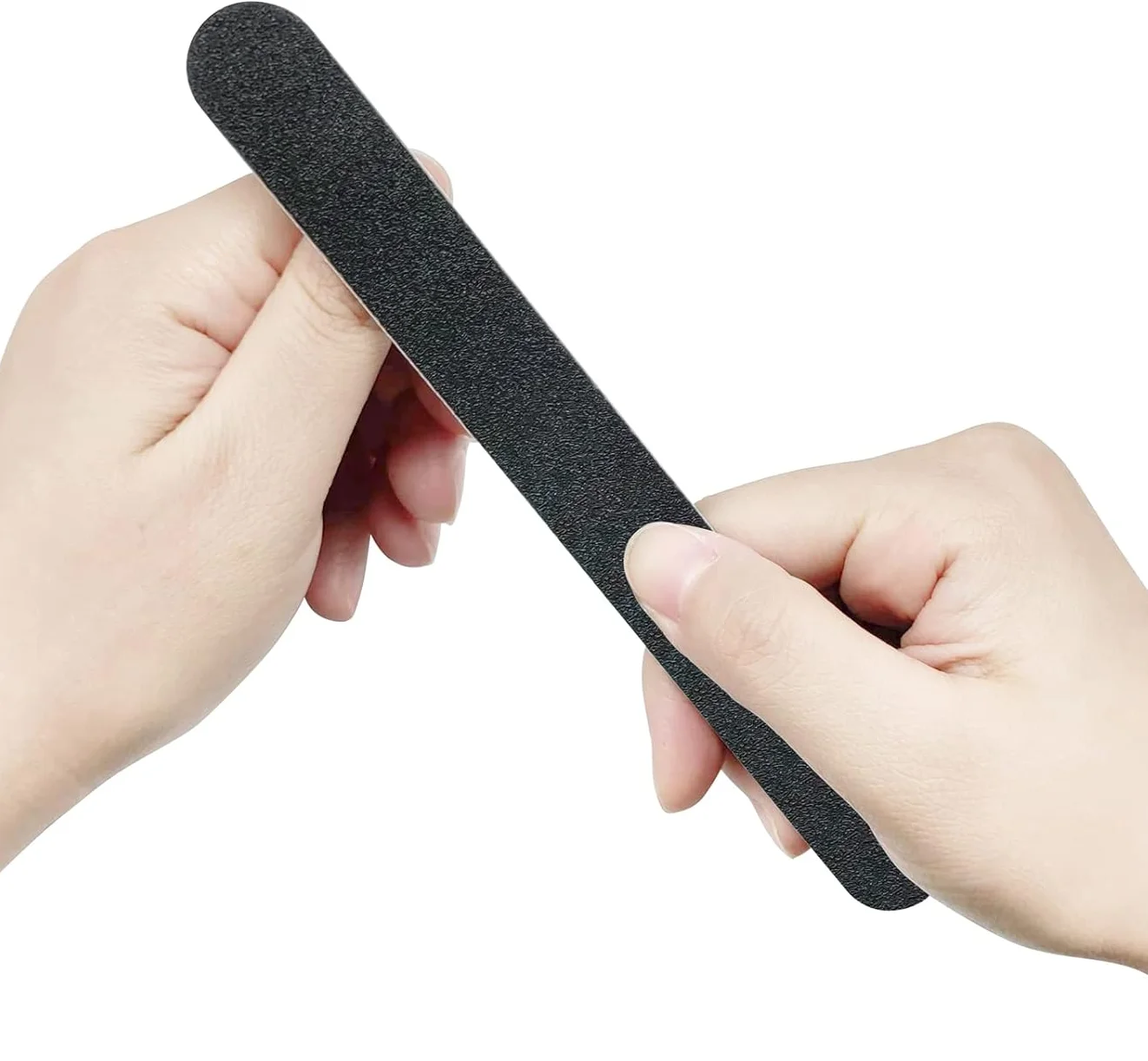 Nail File 10 PCS Professional Double Sided 100/180 Grit Nail Files Emery Board Black Manicure Pedicure Tool