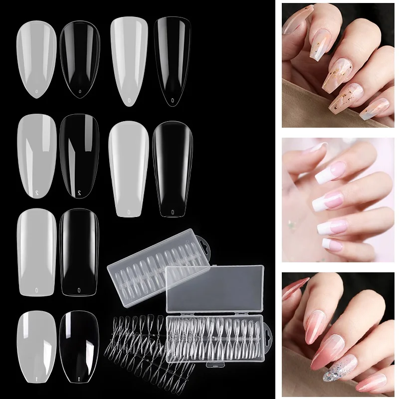 240 Pieces  Nail Transparent Non-trace Ultra-thin Nail Extension Fake Nail Patch Manufacturers Direct PVC