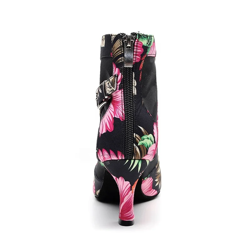 New fashion 1047 black flower net yarn ladies ballroom dance shoes