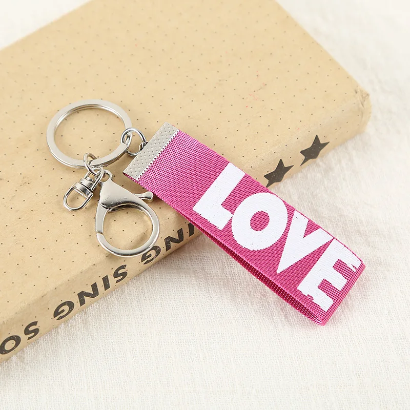 Hot Fashion Customized Car Keys Nylon Webbing Keychain for Wallet Bag Pedant