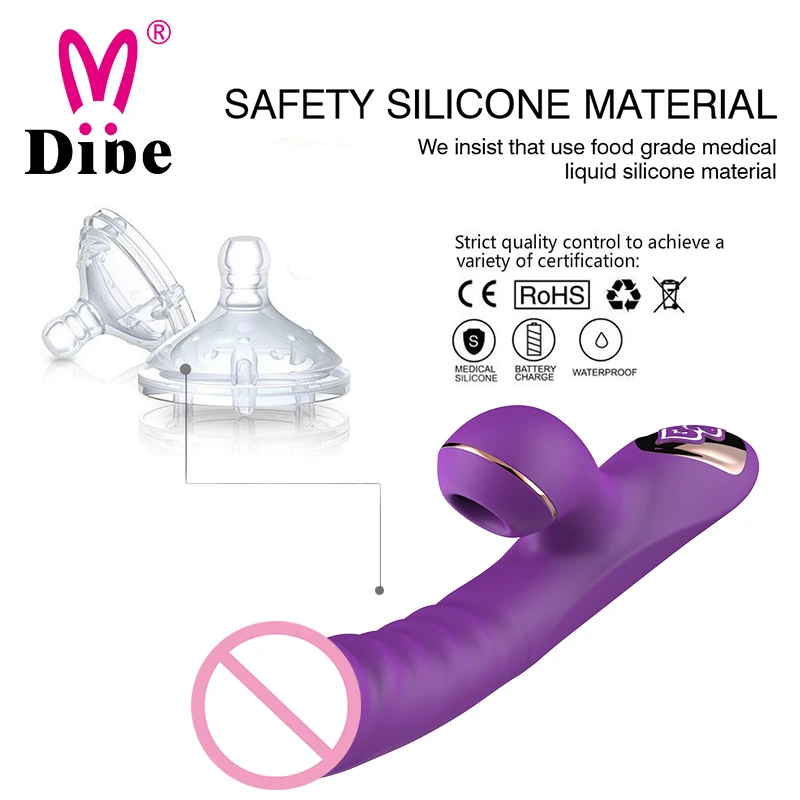 
Dual Powerful Adult Products Sexy Rabbit Vibrator 7 Modes Vibrations Sucking Female Vibes for Partner Game Masturbation tools 