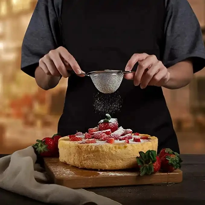 New Home Wire Sieve Sifter Set Of 3 Stainless Steel Colander Fine Mesh Strainers With Insulated Handle For Kitchen Gadgets Tools