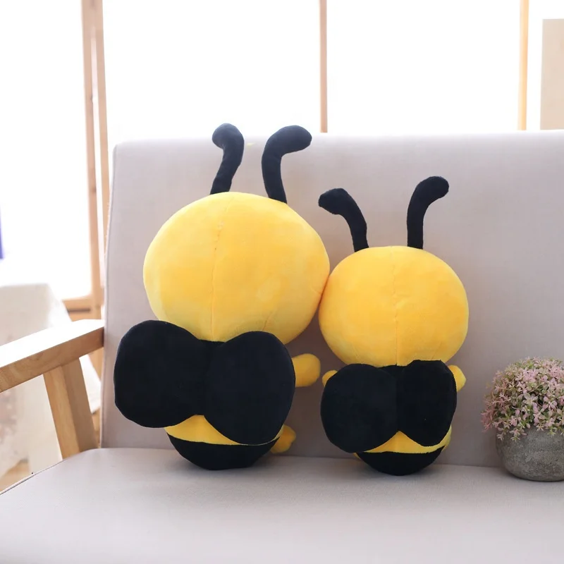 Fashion little bee pillow stuffed plush toy lovely bee insect stuffed custom lovely popular plush soft cartoon doll