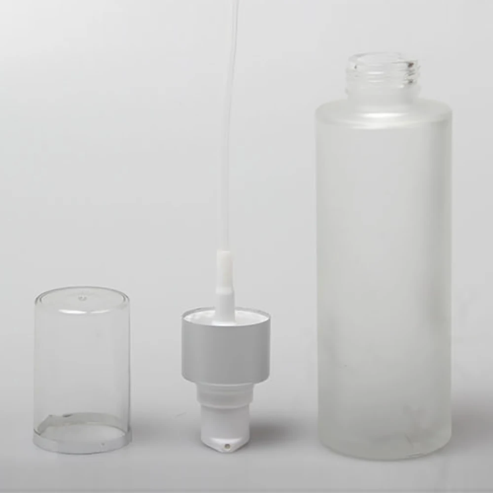 Wholesale frosted cosmetics containers and packaging 5g 10g 20g 30g 50g cosmetic glass jar with silver lid