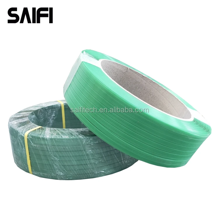 Semi automatic polyester strapping tape plastic jumbo roll pet strap with 13mm 16mm 19mm width