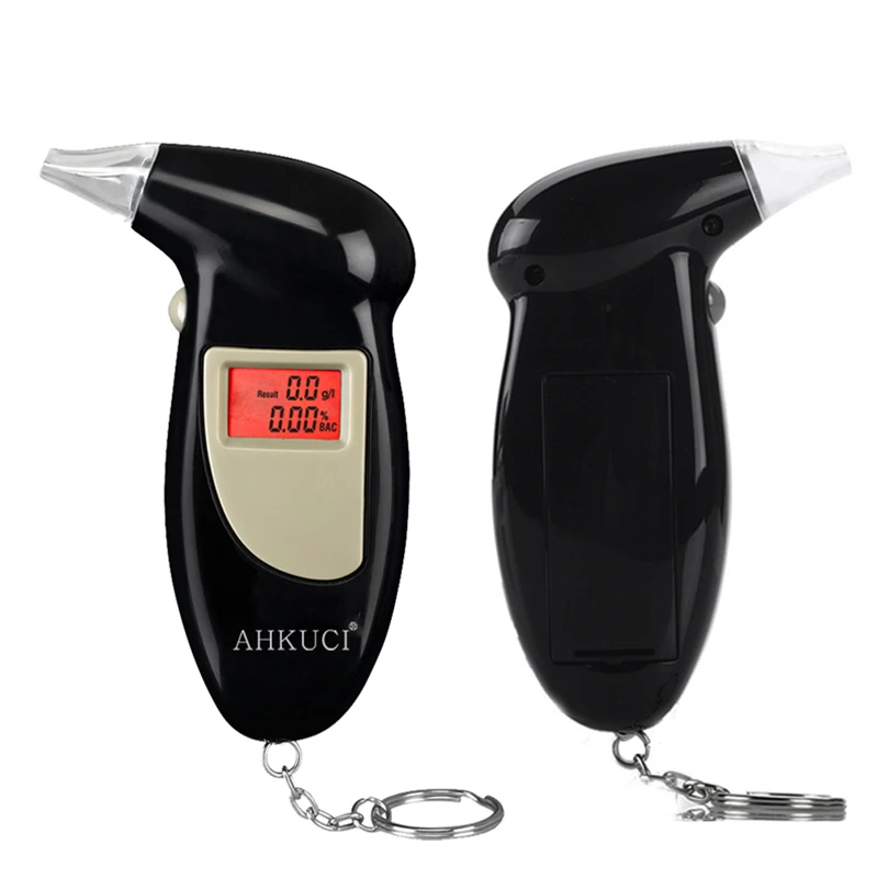 LCD  Display Keychain  Breath Analyzer Digital Breathalyzer Alcohol Tester AT-68s
