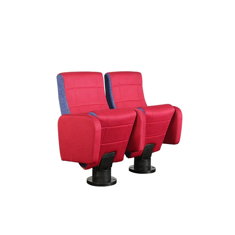 hot china malaysia Commercial Lecture Hall Modern High folding seat cheap Backrest red cloth vip auditorium chair